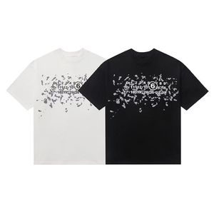 T-shirt à manches courtes MM6 pour hommes et femmes, imprimé tendance, nouveau style d'été, polyvalent, marque de mode de niche - Product Image 1
