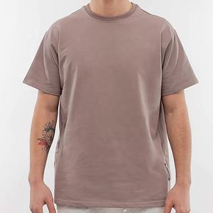 T-shirts vierges à col rond en coton pour hommes, personnalisables avec logo, style streetwear, épaules tombantes, coupe oversize, vente en gros - Product Image 1