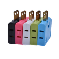 Adaptateur de voyage US 3-en-1 neuf, convertisseur de prise rotatif à 180 degrés, extension pliable en ABS pour téléphone portable