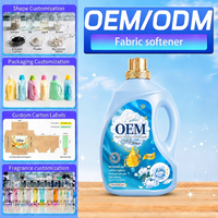 OEM ODM Pelembut Pakaian Cair Kemasan Botol Kustom Label Pribadi Perawatan Cucian
