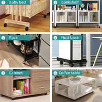 Prix de gros Roue pivotante pour meubles Matière première nylon PP Étagère résistante à l'usure Table basse Personnalisation OEM