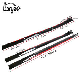 2023 faldas laterales universales de fibra de carbono para coche para Honda Accord para <span class=keywords><strong>Subaru</strong></span> <span class=keywords><strong>Impreza</strong></span> 2021 2022 Bodykit Sedan Saloon Tuning accesorio - Product Image 4