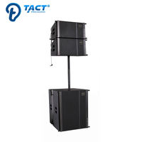 Système de haut-parleurs en ligne TACT Pro Audio TQ10 de 10 pouces avec caisson de basses de 18 pouces 300W pour les petites manifestations en plein air et les lieux sportifs