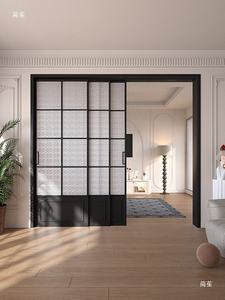 <span class=keywords><strong>Puerta</strong></span> Corredera Antirrobo de Estilo Chino Retro, <span class=keywords><strong>Puerta</strong></span> de Titanio-Magnesio de Tres Enlaces con <span class=keywords><strong>Riel</strong></span> Suspendido <span class=keywords><strong>para</strong></span> Cocina, Balcón y Sala de Estar - Product Image 4