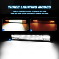 Câblage d'éclairage à trois lignes 270W, 22 pouces, orange blanc, double couleur, barre lumineuse led avec prise personnalisée et connecteur DT