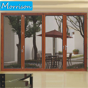 Doble acristalamiento de aluminio <span class=keywords><strong>Patio</strong></span> Exterior Bifold puerta corredera puertas de cristal de aluminio - Product Image 1