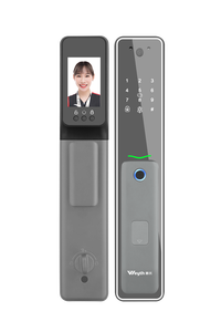 Smart Door Lock Tuya APP 3D Face Recognition Keyless Entry with Fingerprint Password Card Access Tempered Glass - Product Image 2