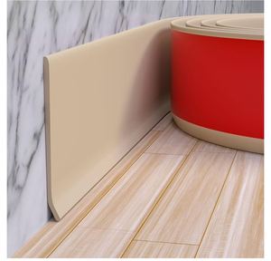 Nẹp tường PVC cao su trắng hiện đại 4 inch, dạng cuộn, dùng cho khách sạn, bệnh viện, phụ kiện sàn nhà, nẹp trang trí - Product Image 4