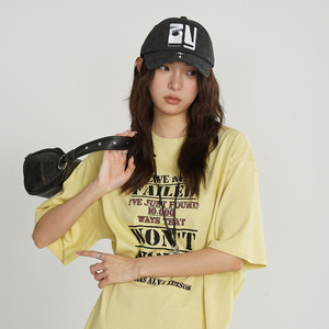 Cappellino da Baseball Regolabile in Cotone 100% con Ricamo Lettere Grandi <span class=keywords><strong>ZY</strong></span> Stile Americano Retrò Primavera Estate Uomo Donna Casual - Product Image 2