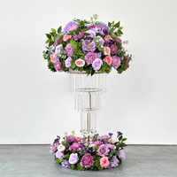 Boule de fleurs artificielles en soie de luxe NINI, faite à la main, violet rose, haut de gamme, moderne, fuchsia, colorée, pour les mariages et les événements de Noël