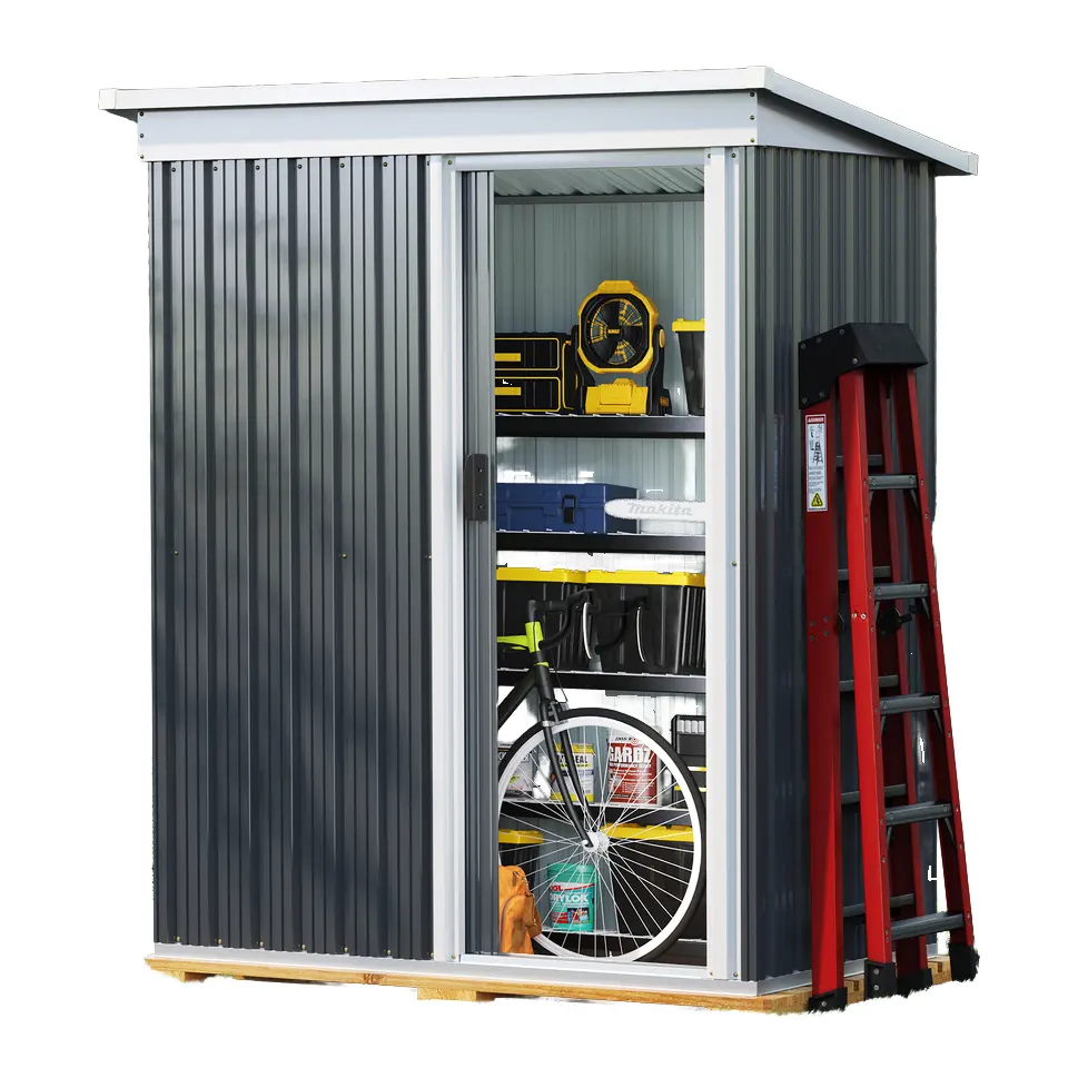 Mochen Waterproof Garden Shed Storage Cabinet with Metal Garage 3*5ft Feature-Packed with a Water Proofing Unit
