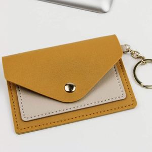Portefeuille compact en cuir PU coloré, élégant et stylé, pour cartes d'identité, sac de rangement pour cartes, pochette à monnaie portable et tendance - Product Image 6
