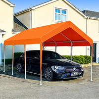 Auvent de voiture double couche 3x6m |   Abri de voiture imperméable et robuste |   Tente de stationnement intérieure/extérieure