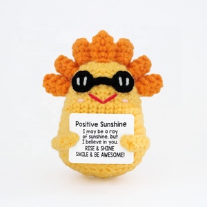Muñeco de lana de pato amarillo tejido a mano, muy vendido, colgante, lindo y de energía positiva, para regalos y decoraciones de fiestas - Product Image 3