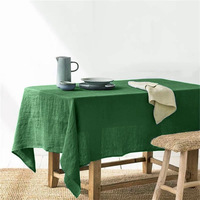 DUOLAI Couleur Naturelle 100 Lin Français Lin Rectangle Pré-lavé Doux Carré Nappe de Table Couverture Personnalisée Nappe Lin Mariage