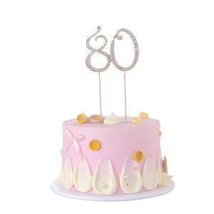 Adorno <span class=keywords><strong>para</strong></span> tarta <span class=keywords><strong>de</strong></span> <span class=keywords><strong>cumpleaños</strong></span> 90 personalizado, decoración acrílica con 80 diamantes <span class=keywords><strong>de</strong></span> imitación <span class=keywords><strong>para</strong></span> hombres y mujeres, suministros <span class=keywords><strong>para</strong></span> fiestas, Celebración del 80 Aniversario - Product Image 5
