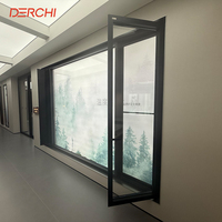 Fenêtres à cadre étroit personnalisées DERCHI, fenêtres à cadre étroit en aluminium avec double vitrage isolant trempé, profil mince