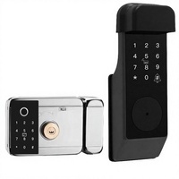 Cerradura Inteligente para Puerta con WiFi y Nube Tuya, Impermeable, con Huella Dactilar de Doble Cara, Tarjeta IC, Contraseña, Control por Aplicación, Cerradura Electrónica de Aluminio