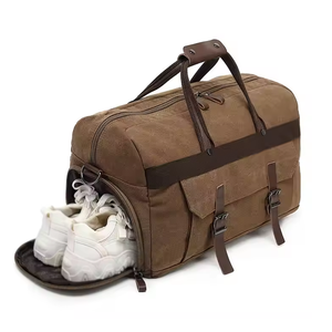 Bagages faits à la main en nylon personnalisé sac polochon de voyage durable sac à bandoulière en toile vente de gros du fabricant - Product Image 4