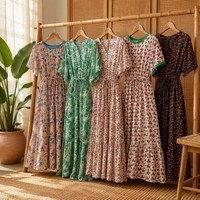 Robe pour femme brodée OEM, détails de broderie faits à la main, robe pour femme avec motif personnalisé disponible