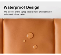 Housse de transport multifonctionnelle en cuir matelassé pour ordinateur portable avec logo personnalisé, imperméable, en PU