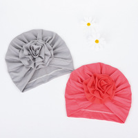 Turban élastique à grande fleur pour bébé fille, serre-tête avec nœud, accessoires pour cheveux, bandeaux pour enfants