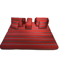 Sofá Cama Plegable Jacquard Étnico Vintage, Sofá Perezoso Compacto para Sala de Estar Pequeña, Estilo Moderno de Mediados de Siglo