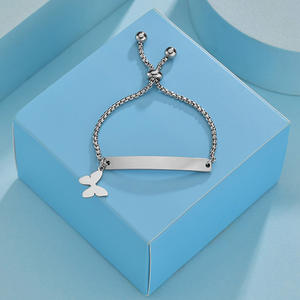 Bracelet d'amitié ajustable en acier inoxydable or et argent pour homme et femme, avec chaîne en barre vierge, pour enfant - Product Image 5