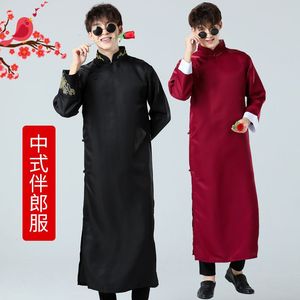 Costume Tang traditionnel chinois Ecoparty pour hommes, robe de Kung Fu <span class=keywords><strong>Tai</strong></span> <span class=keywords><strong>Chi</strong></span>, robe de conversation croisée, robe de mariage, tenue de fête Hanfu pour femmes - Product Image 2