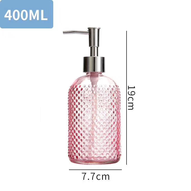 Wholesale Spraying color 16oz 480ML Glass Soup Dispensers with Stainless Steel Pump