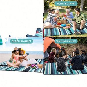 Manta de Picnic de Playa Extra Grande, Plegable, Portátil, de Acrílico, Resistente a la Arena y al Agua, con Acabado en Cuero - Product Image 6