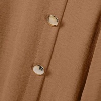 Ensemble deux pièces musulman islamique de couleur unie, chemise longue et pantalon fendu sur le côté, Abaya pour femme, nouveau style élégant