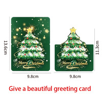 Vente en gros AIDA AD3525 Cadeaux de Noël Bouquet Père Noël Boule acrylique avec lumières LED Baies rouges 2 couleurs Spot Vente directe usine