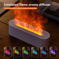Dermey Bureau USB Flamme Humidificateur Mini Feu Diffuseur pour Huiles Essentielles Ménage En Plastique Aroma Diffuseur 150ml Capacité