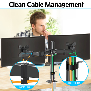 32inch màn hình kép cánh tay đứng có khớp nối đôi màn hình máy tính chủ - Product Image 4