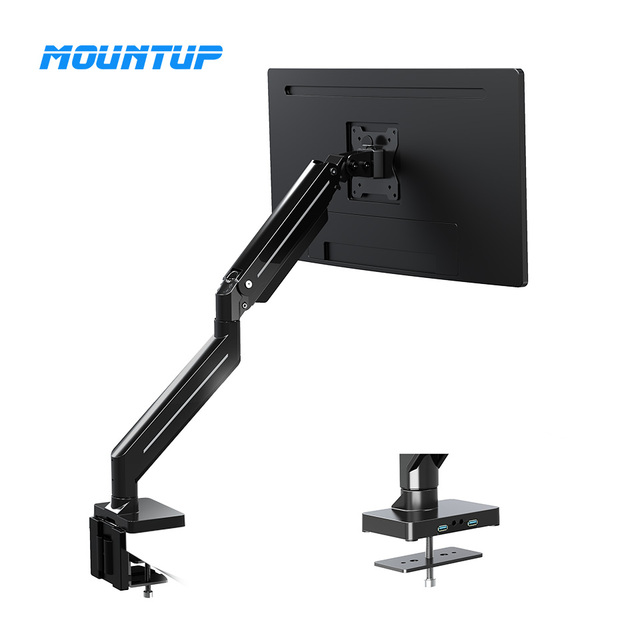 MOUNTUP Full Motion Single Monitor Arm for 49\" Computer Screen