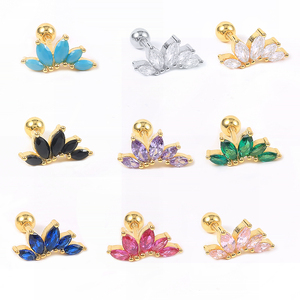 ROXI Joyería de Moda, Hermosos Pendientes de Oro con Diseño de Corona y Circonita - Product Image 2