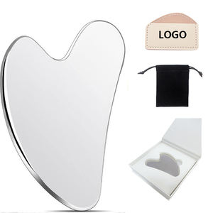 Logotipo personalizado <span class=keywords><strong>Guasha</strong></span> Raspado Cuidado DE LA PIEL Masaje Herramientas de belleza Raspador de acero inoxidable Masajeador de raspado de acero inoxidable de metal - Product Image 1
