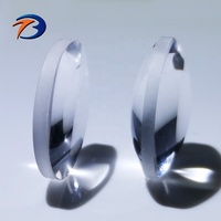 Lentille biconvexe en saphir D12,7 mm EFL 40 mm Lentille optique en cristal IR double convexe Revêtement antireflet
