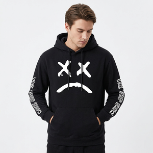 Sweat-shirt à capuche en molleton technique tissé bicolore pour homme, personnalisable avec logo, style color block, manches classiques, décontracté, pour l'automne, vente en gros - Product Image 2