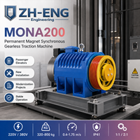 Moteur d'ascenseur PMSM sans engrenages pour ascenseur de passagers 320 kg 800 kg 1,75 m/s MONA200