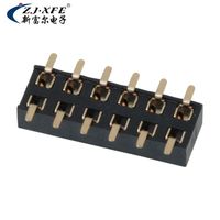 Connecteur femelle double rangée de type CMS, pas de 2,0 mm, personnalisé, broches plaquées or, matériau PA9T pour boîtier de douille