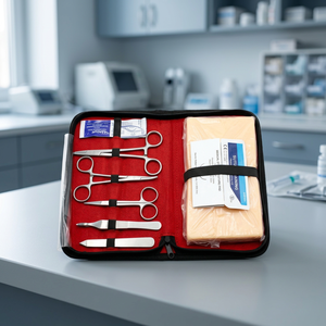 Floating Industries Manual Suture Practice <b>Kit</b> D4 Stainless Steel Surgical Instrument Set Training Skin <b>Model</b> CE Medical Hand - Product Image 3