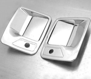 สำหรับ99-16 Ford Super Duty F250 + F350 + F450 <span class=keywords><strong>Chrome</strong></span> <span class=keywords><strong>2</strong></span>มือจับประตู W/ PSG ฝาปิดรูกุญแจ - Product Image 3