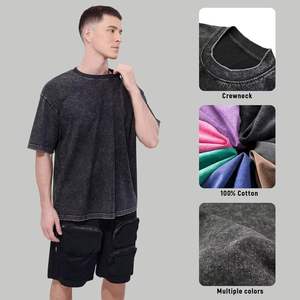 Camisetas de algodón para hombre, camisetas de gran tamaño Vintage de manga corta con cuello redondo, Camisetas básicas informales, camisetas Vintage de manga corta - Product Image 3