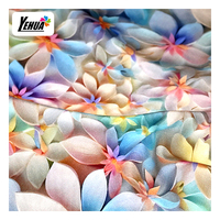 Écologique 5D Numérique Fleur Imprimé Rayonne Tissu Viscose Impression Tissu Tissé Conception Personnalisée quantité minimale de commande Bas Échantillon Gratuit