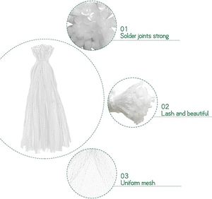 Huamaohengchun 100 pièces Sacs en filet réutilisables de 24 pouces pour fruits et légumes, sacs en filet pour oignons et fruits, et sacs de cuisson pour fruits de mer (crabe, palourde, écrevisse) - Product Image 5