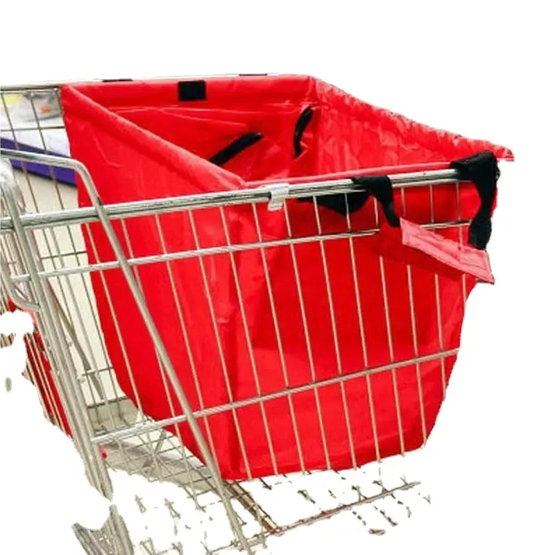 carrello della spesa sacchetti con clip in plastica riutilizzabili pieghevole supermercato sacchetto carrello
