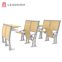 Ensemble chaise et pupitre scolaire Leadcom LS-435 en alliage d'aluminium, mobilier de salle de classe, chaise d'auditorium, siège de salle de conférence
