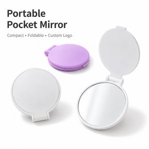 Espejo Compacto al por Mayor con Marca Privada, Espejo de Maquillaje Portátil de Bolsillo con Aumento 1x, Espejo Cosmético Plegable para Regalo Promocional - Product Image 1